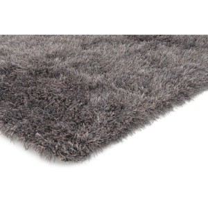 Vercai Hochflor-Teppich Soho Eisengrau, 80x150 cm. Kuscheliger, weicher Teppich für Wohnzimmer oder Schlafzimmer.