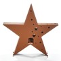 Rostfarbener Kobolo Kerzenhalter Stern XL mit Teelicht-Halterung für Weihnachtsdeko.