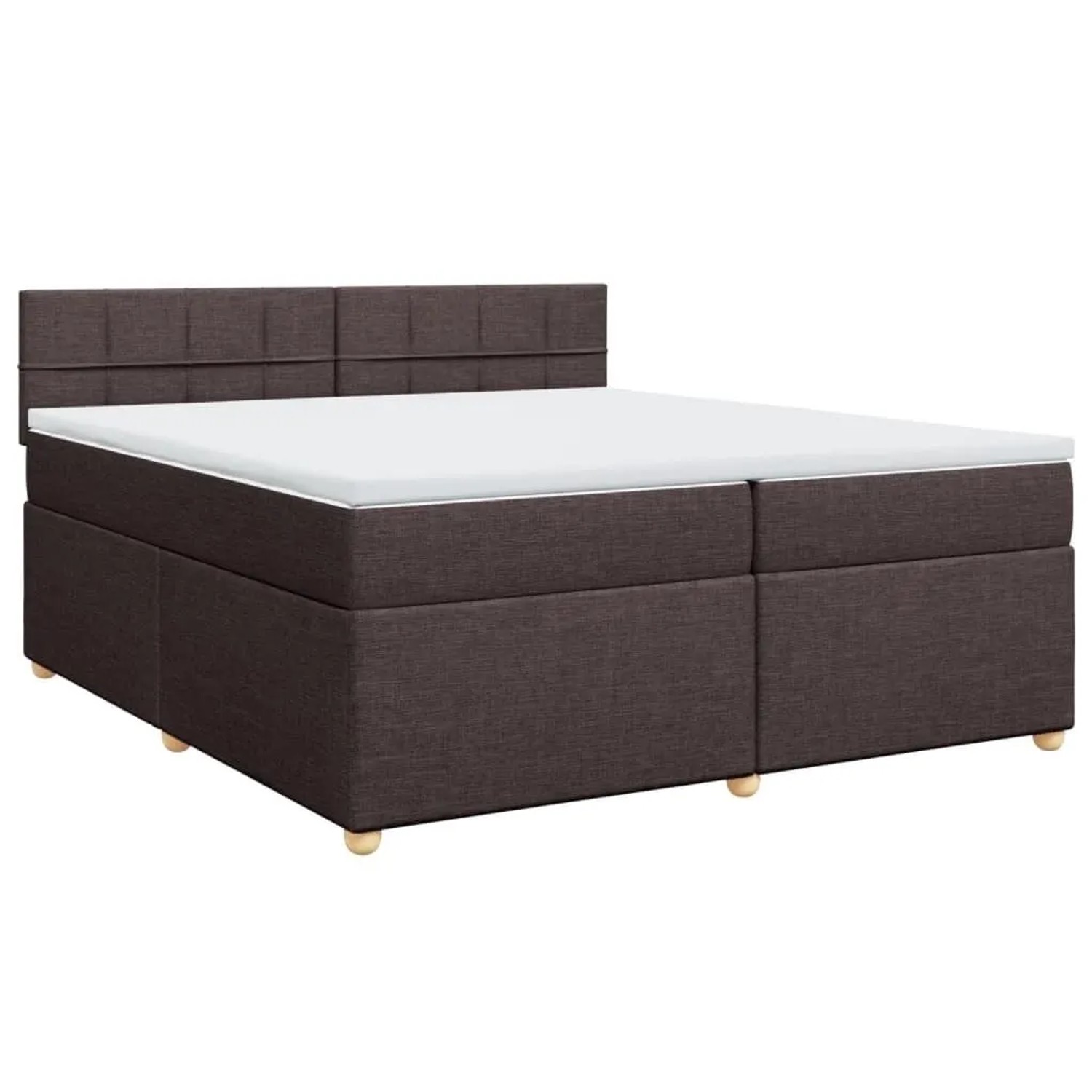 vidaXL Boxspringbett mit Matratze Dunkelbraun 200x200 cm Stoff 3286790 günstig online kaufen