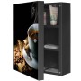 Banjado XXL Medizinschrank Abschliessbar 35x46x15cm Arzneischrank Anthrazit Aus Metall Front Mit Motiv Hot Coffee_4