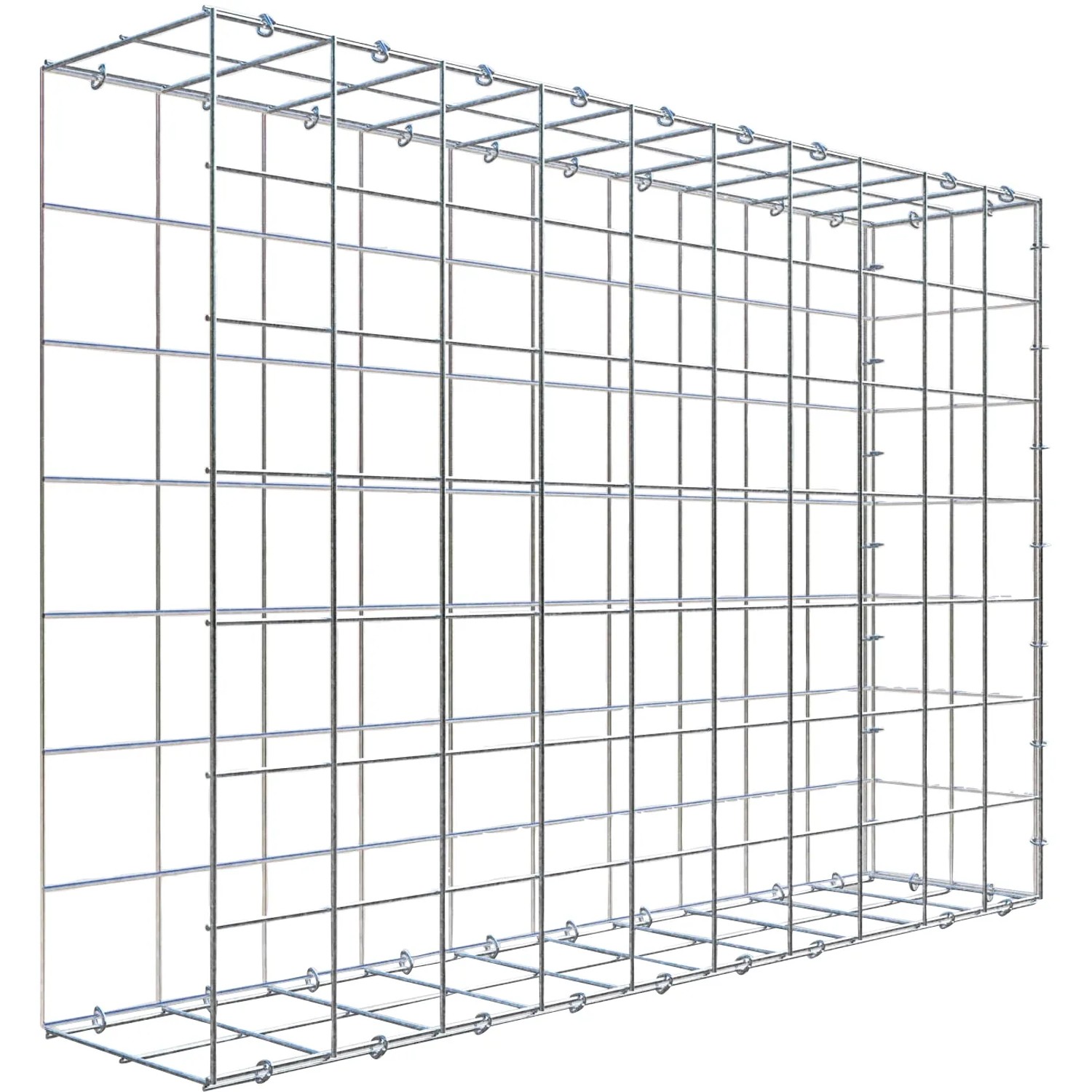 Gabiona C-Ring-Gabione-Anbaukorb Typ 2 70 x 100 x 20 cm Maschenw 10 x 10 cm
