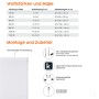Könighaus Infrarotheizung P-Serie 1200W: Details zu Leistung, Maßen, Montage und Zubehör.