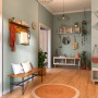 Wohnraum in Jadegrün mit CREATE! by OBI Wandfarbe Lieblingsfarbe Maja. Matte Oberfläche, gemütliche Atmosphäre.