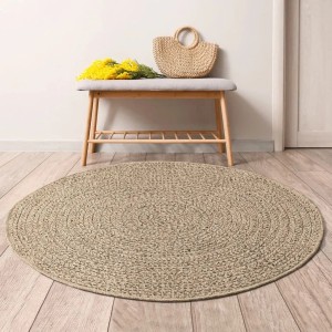vidaXL Teppich ZIZUR Ø 200 cm Jute-Optik Indoor und Outdoor 4006166