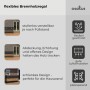 osoltus Kaminholzregal aus Metall mit verstellbarer Abdeckung, gefüllt mit Holz, im Garten. Wetterbeständige Brennholzlagerung.