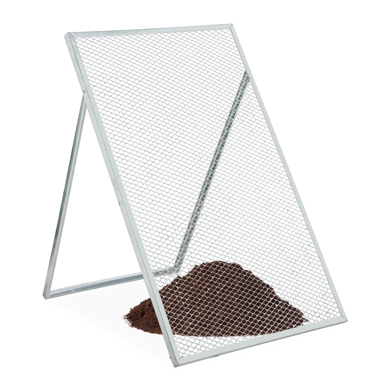 Relaxdays Durchwurfsieb Stahl Silber Klappbar 100 cm x 60 cm x 3,5 cm 3,9 kg
