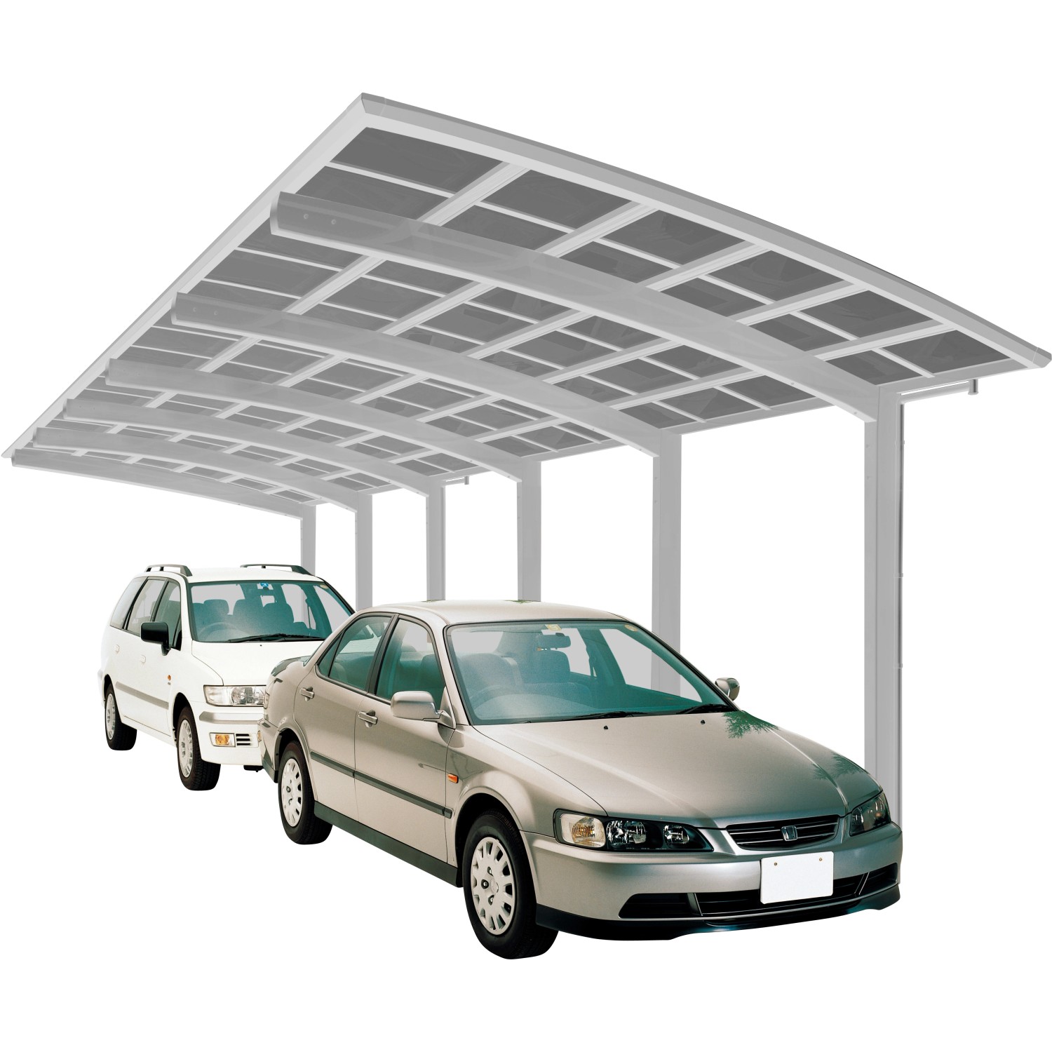 Ximax Carport Portoforte-110 Tandem Edelstahl-Look günstig online kaufen