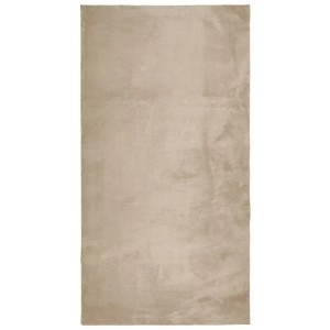 vidaXL Teppich HUARTE Kurzflor Weich und Waschbar Sandfarben 80x150 cm 375052