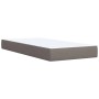 Boxspringbett Taupe 100x200 cm mit Matratze und Auflage.