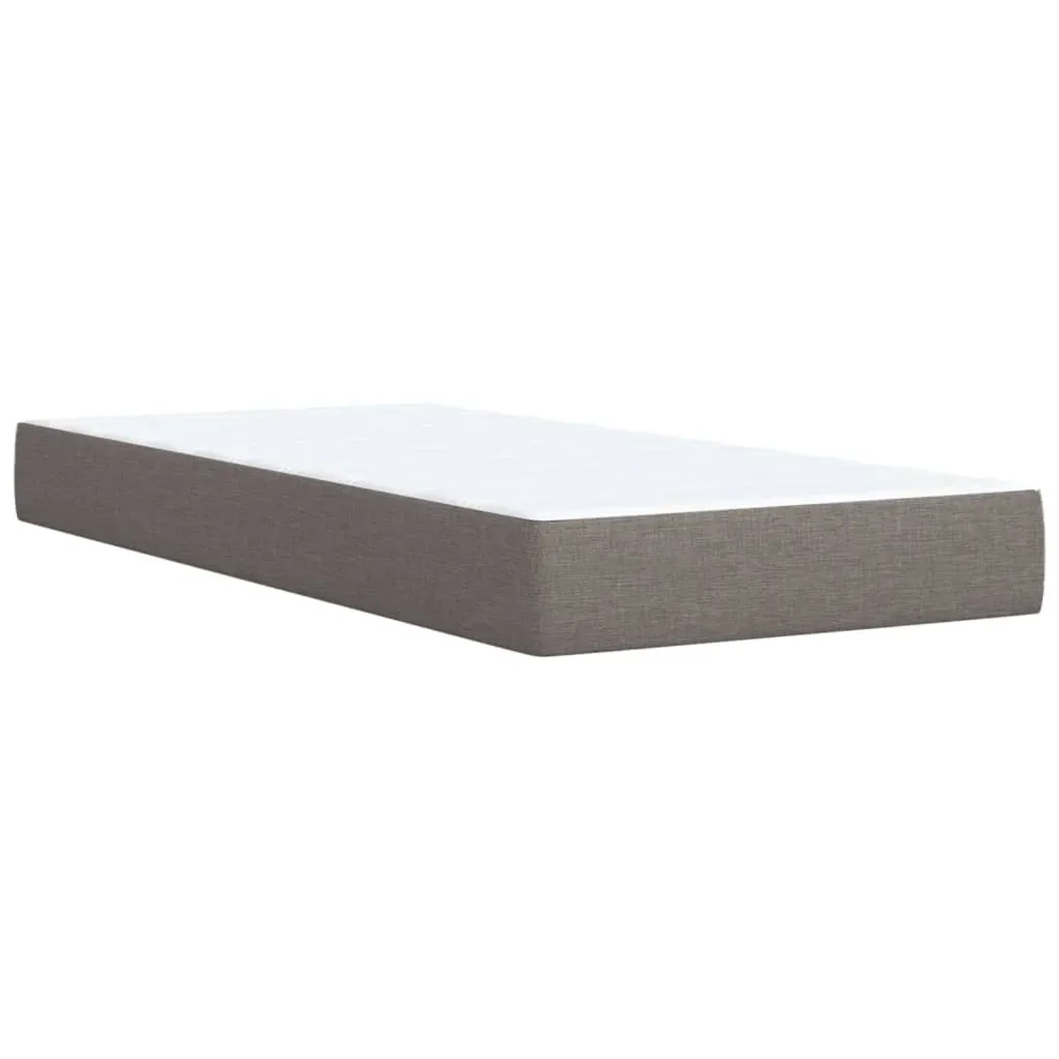 Boxspringbett Taupe 100x200 cm mit Matratze und Auflage.