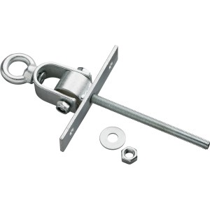 SwingKing Schaukelhaken M12 x 16 cm mit Augenschraube und Zubehör für Gartenspielgeräte.