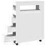 vidaXL Badschrank Schmal mit Rollen Weiß Holzwerkstoff 855268_7