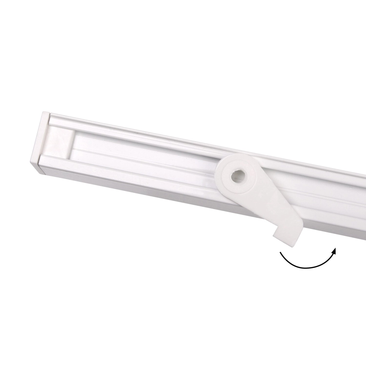 Deco-Raum Gardinenschiene nach Maß 1-Lauf Square Weiß 540cm_5