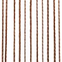Braune Fadenvorhänge (2 Stk.) 140x250cm als Fensterdeko oder Raumteiler.