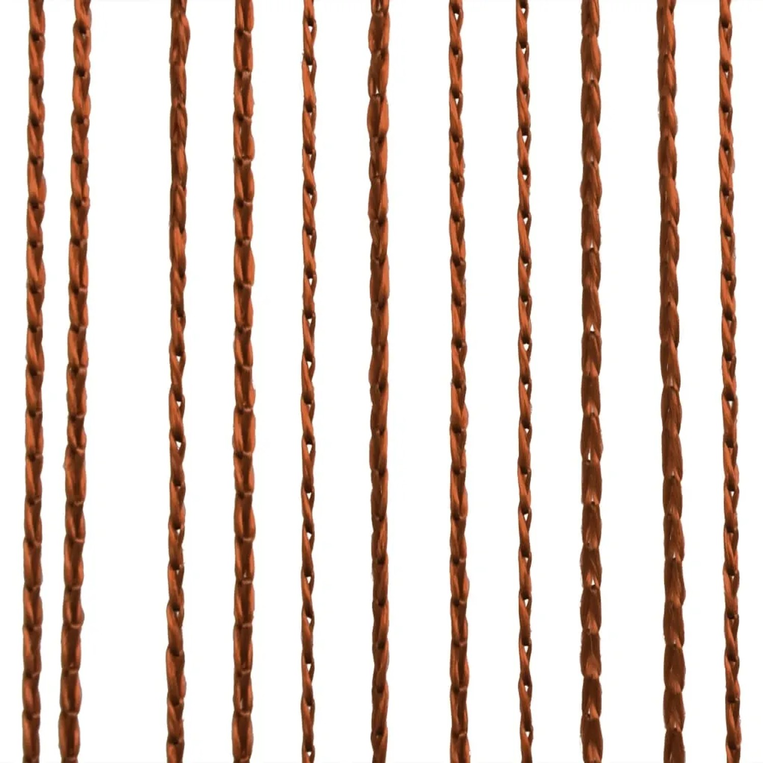 Braune Fadenvorhänge (2 Stk.) 140x250cm als Fensterdeko oder Raumteiler.