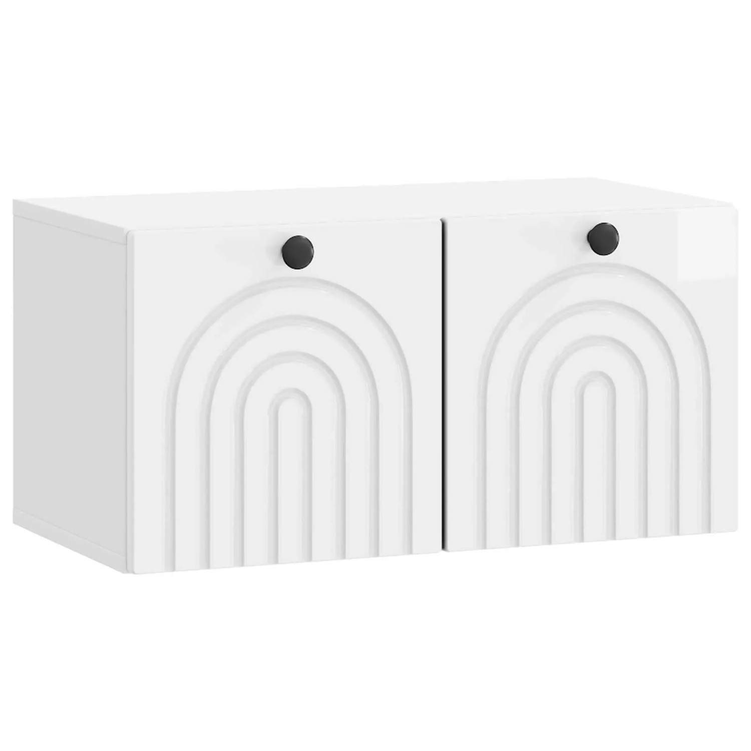 vidaXL Wandmontierter TV-Schrank Hochglanz Weiß 59,5 x 31 x 30 cm 898199