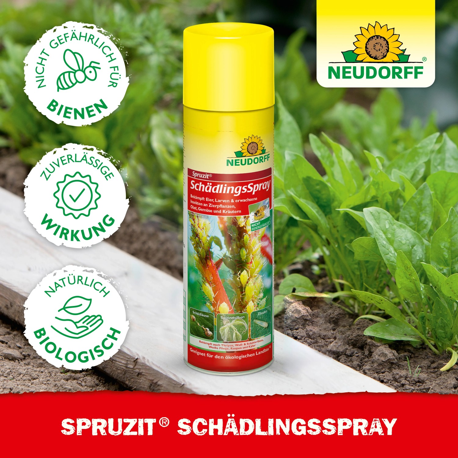 Neudorff Spruzit Schädlings-Spray 400ml gegen Blattläuse und andere Schädlinge.