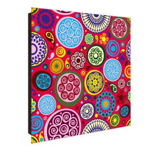 Großer, schwarzer Schlüsselkasten mit Glasfront, Retro-Kreisen, 50 Haken und Magnetfunktion.