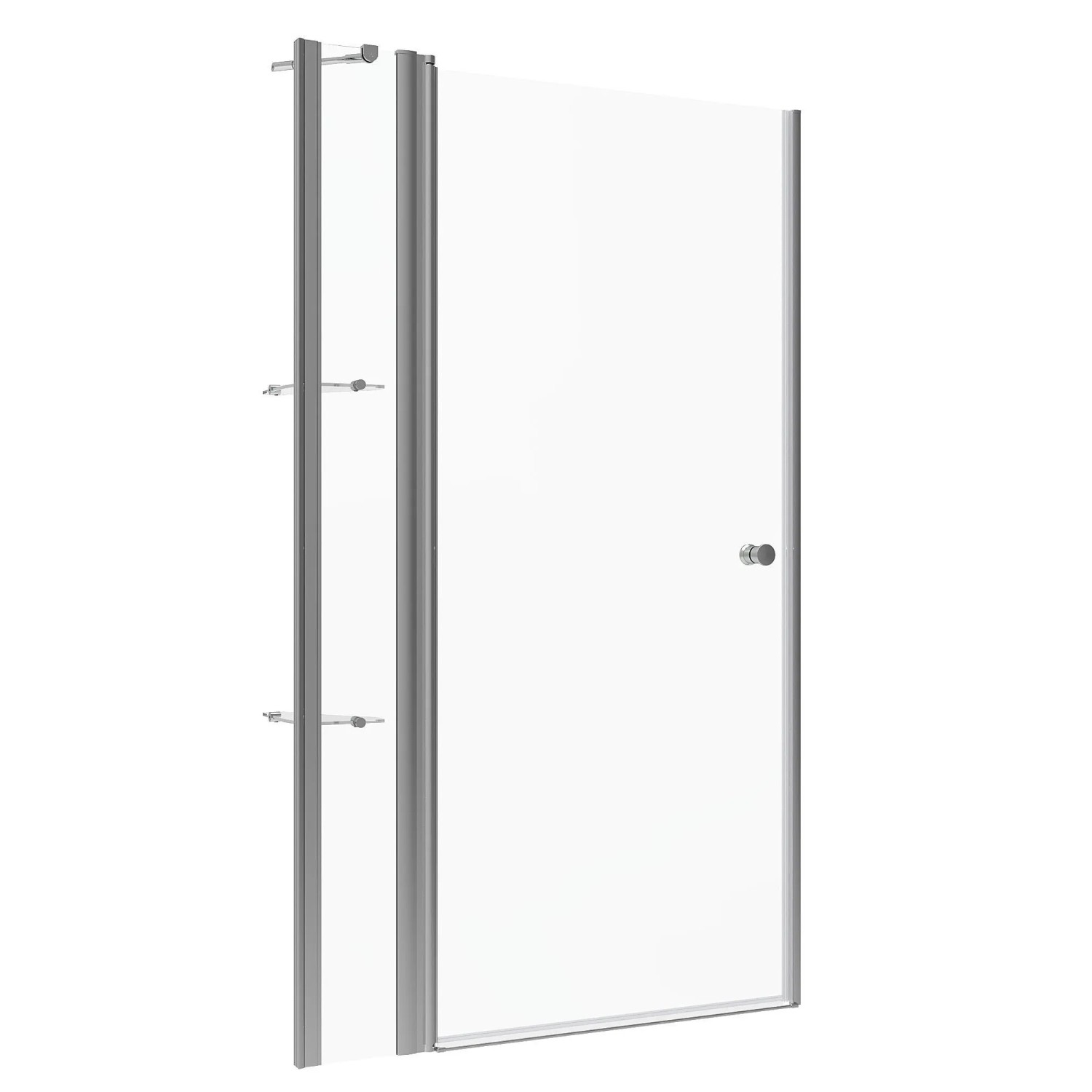 Aquabatos Sicherheitsglas Drehtür in Nische Duschabtrennung Bad Duschtür 105 x 187cm Nischendusche Chromoptik Duschkabine Verstellbereich 102,5-105cm