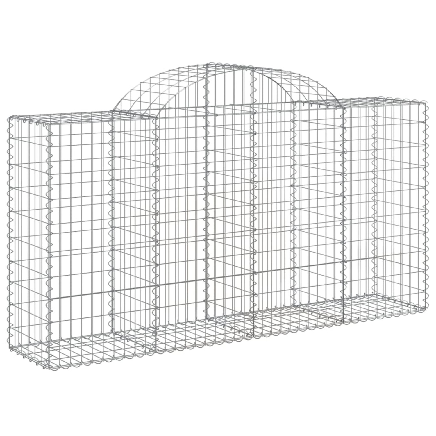 vidaXL Gabionen mit Hochbogen 4 Stk 200x50x100/120cm Eisen 1671000 günstig online kaufen