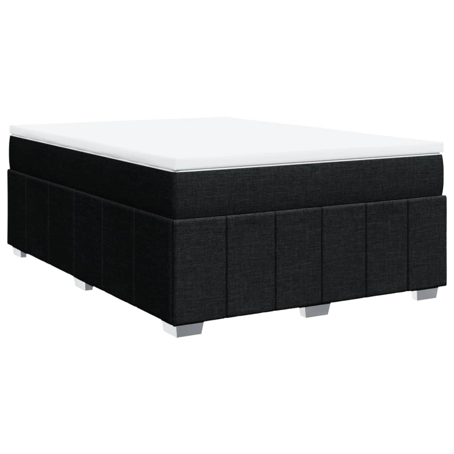 vidaXL Boxspringbett mit Matratze Schwarz 160x200 cm Stoff 3285486 günstig online kaufen