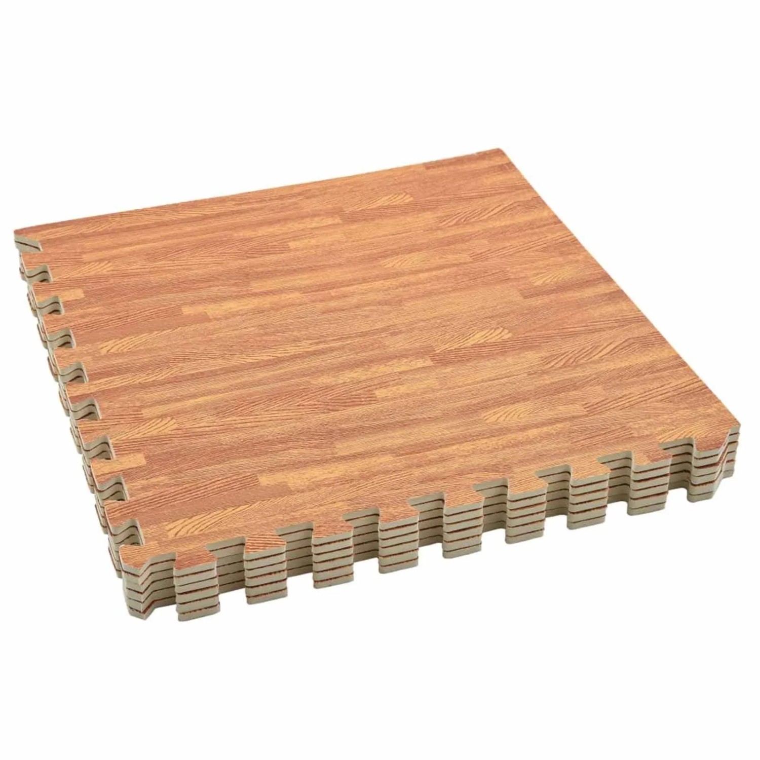 vidaXL Puzzle-Übungsmatten 12 Stk Braun 4,32 ㎡ EVA-Schaum 3433271