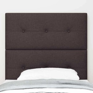 vidaXL LED Kopfteil mit LED-Lichtleisten Dunkelbraun 90 cm Stoff 3338400