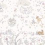 Komar Fototapete Best of Friends mit Disney-Motiven wie Dumbo, Bambi und Dalmatiner auf floralem Hintergrund.