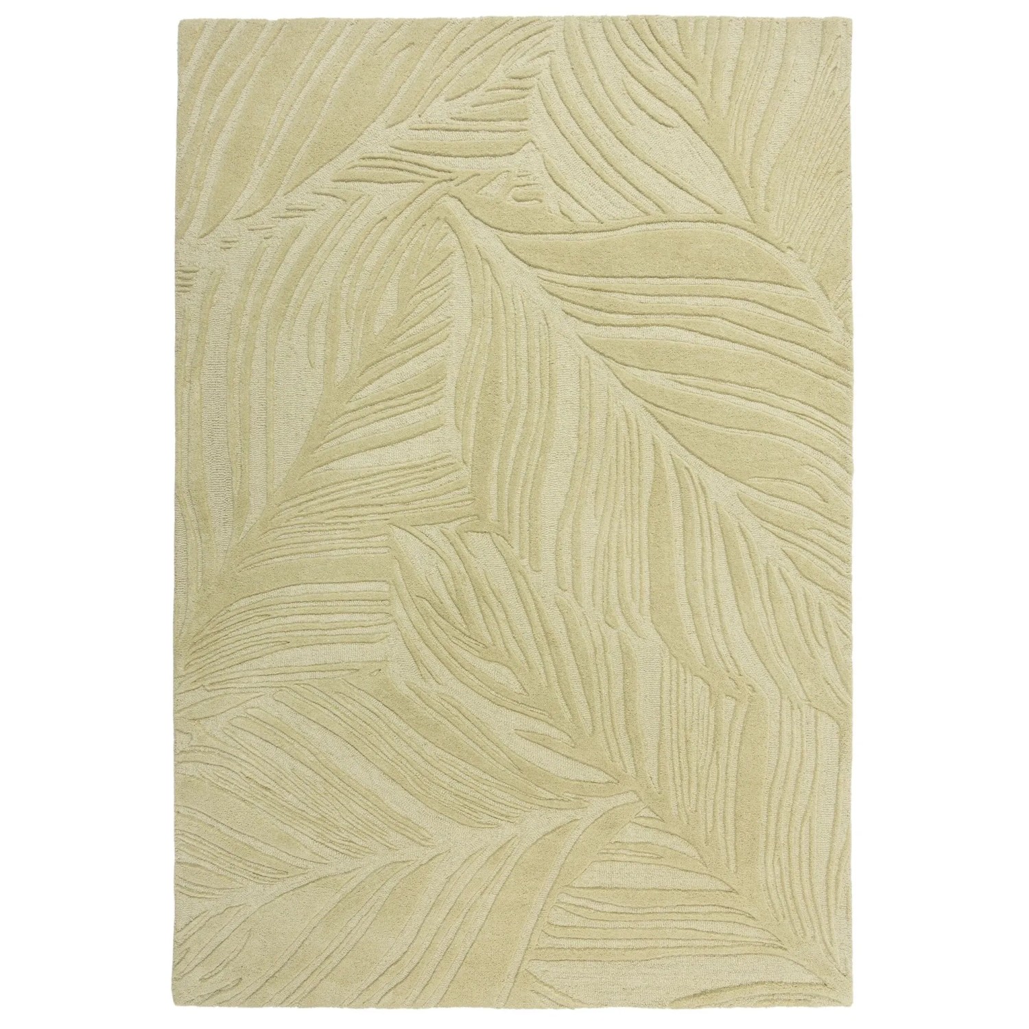 Flair Rugs Wollteppich Lino Leaf 200 cm x 290 cm Salbei
