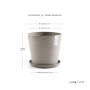 Ecopots Amsterdam Pflanztopf, 30 cm, Taupe. Runder Blumentopf mit Untersetzer und Wasserreservoir.