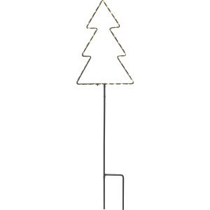 Gartenstecker Tanne, 60cm, mit warmweißen LEDs für weihnachtliche Deko im Außenbereich.