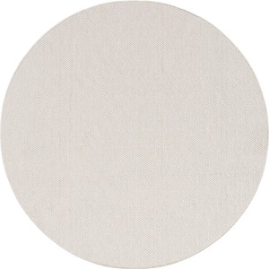 Runder, creme-farbener Ayyildiz Flachgewebeteppich Helix, Ø 120 cm.