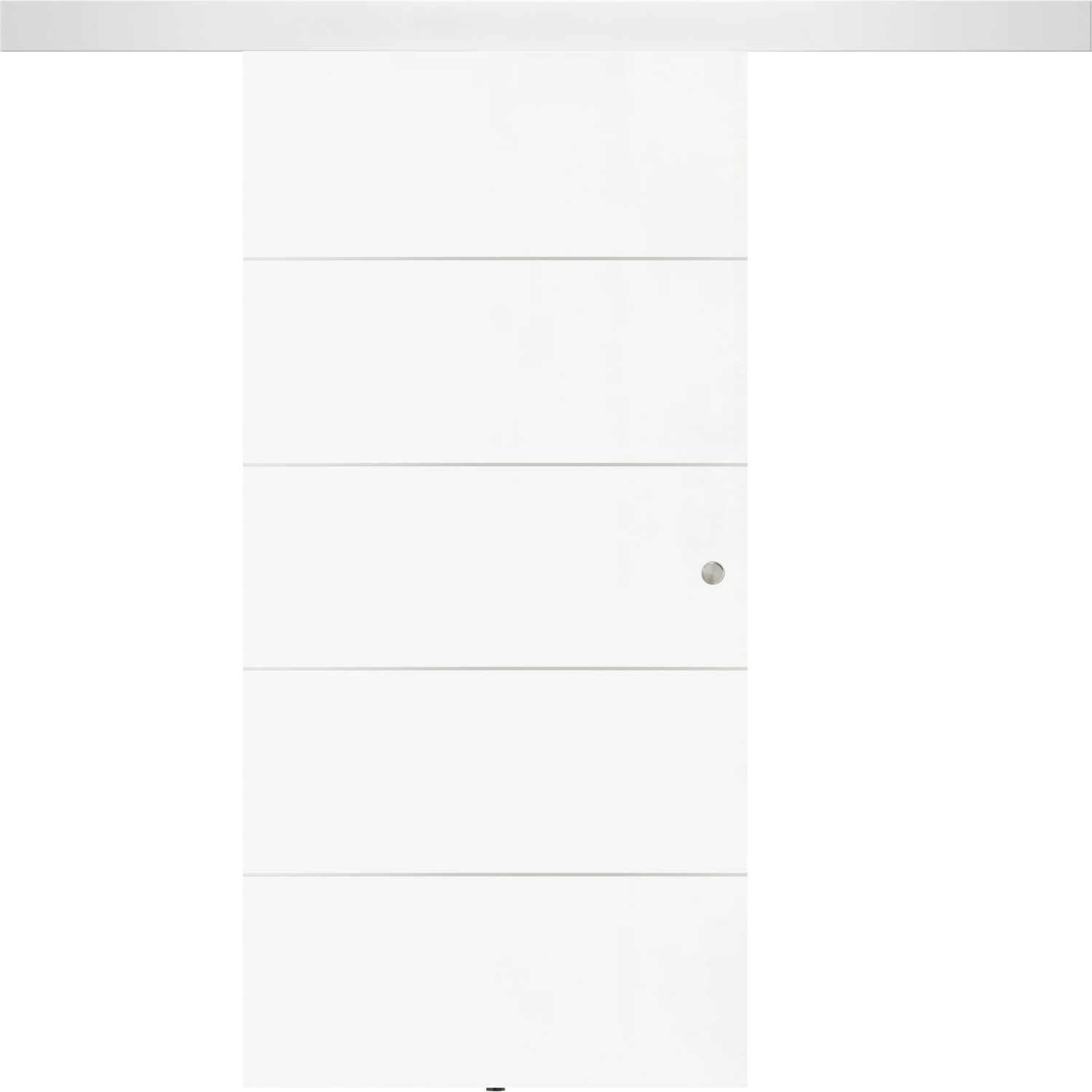 Holzschiebetür-Set Monviso Weiß 180 cm x 212 cm günstig online kaufen