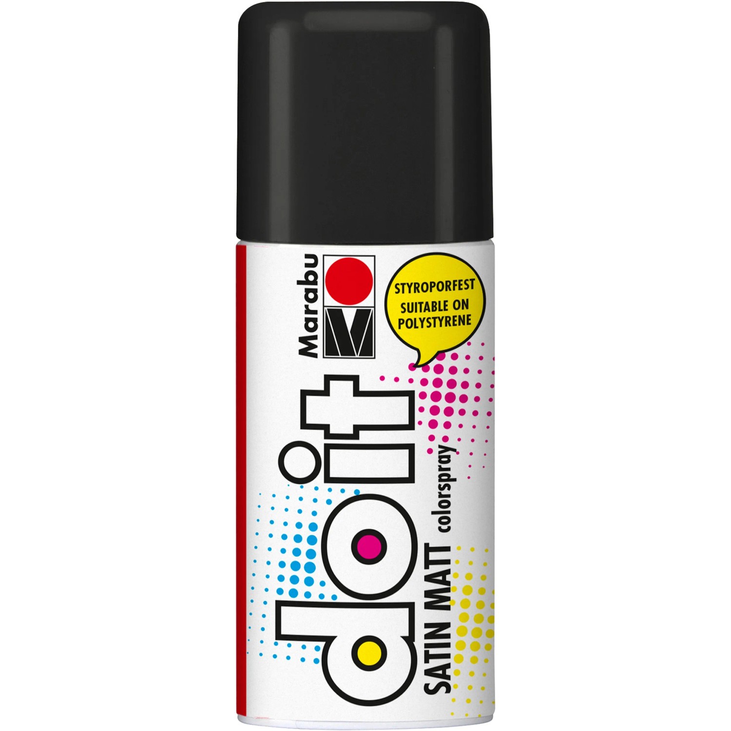Marabu Colorspray Do It – Farbe Schwarz, 150 Ml, Seidenmatt & Hoch Deckend Für Viele Materialien