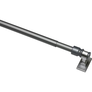 Gardinia Caféhausstange California, silber-matt, ausziehbar, mit Träger.