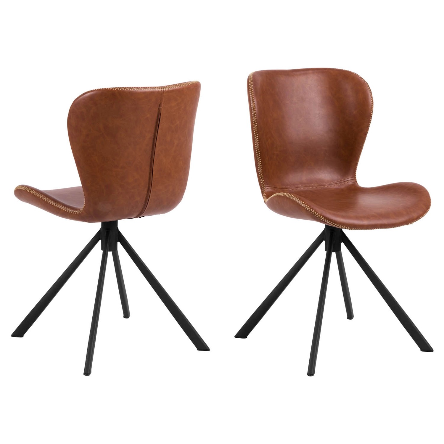 ebuy24 Batilda -A1 Esszimmerstuhl Drehfunktion PU Kunstleder Braun günstig online kaufen