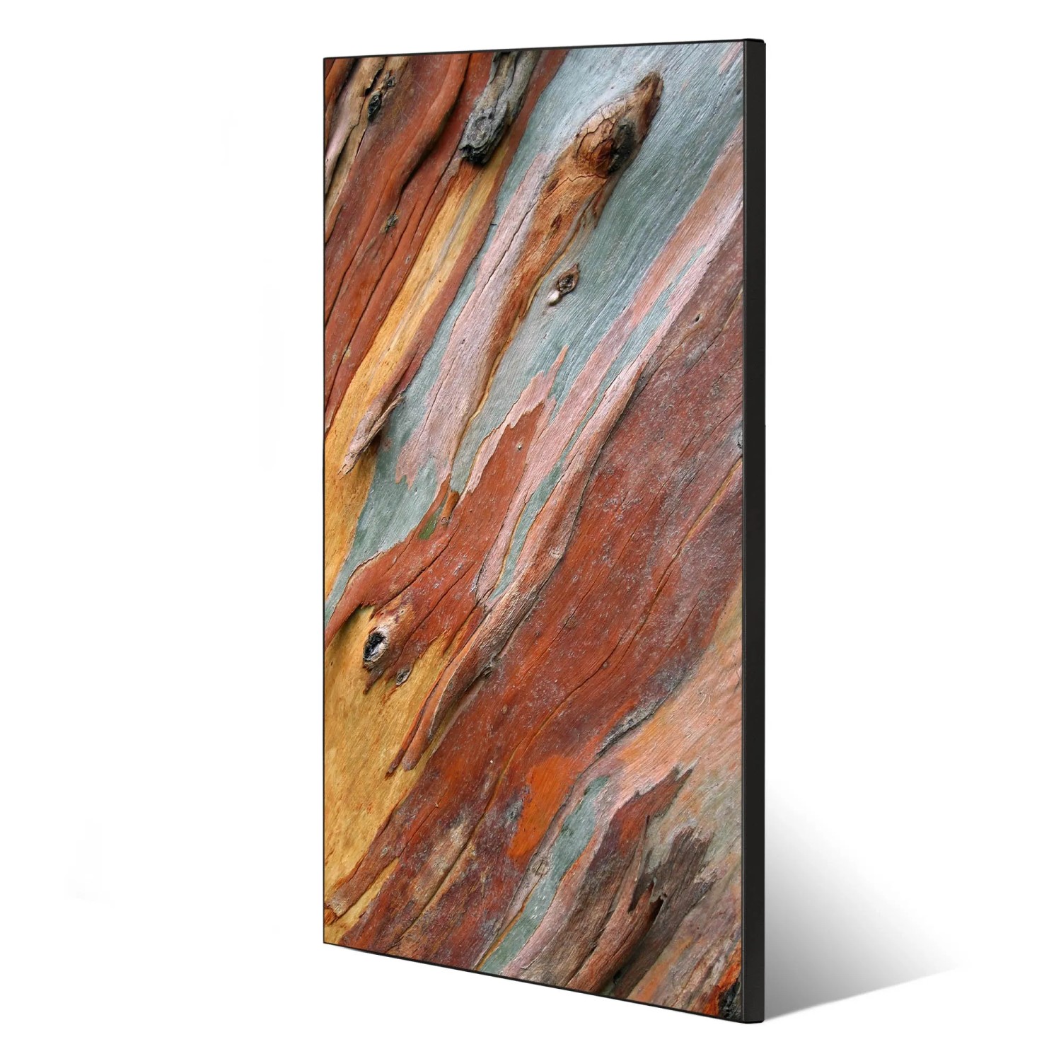 Banjado Magnettafel 37x78cm mit farbigem Holz Motiv. Magnetwand für Notizen mit 4 Magneten.