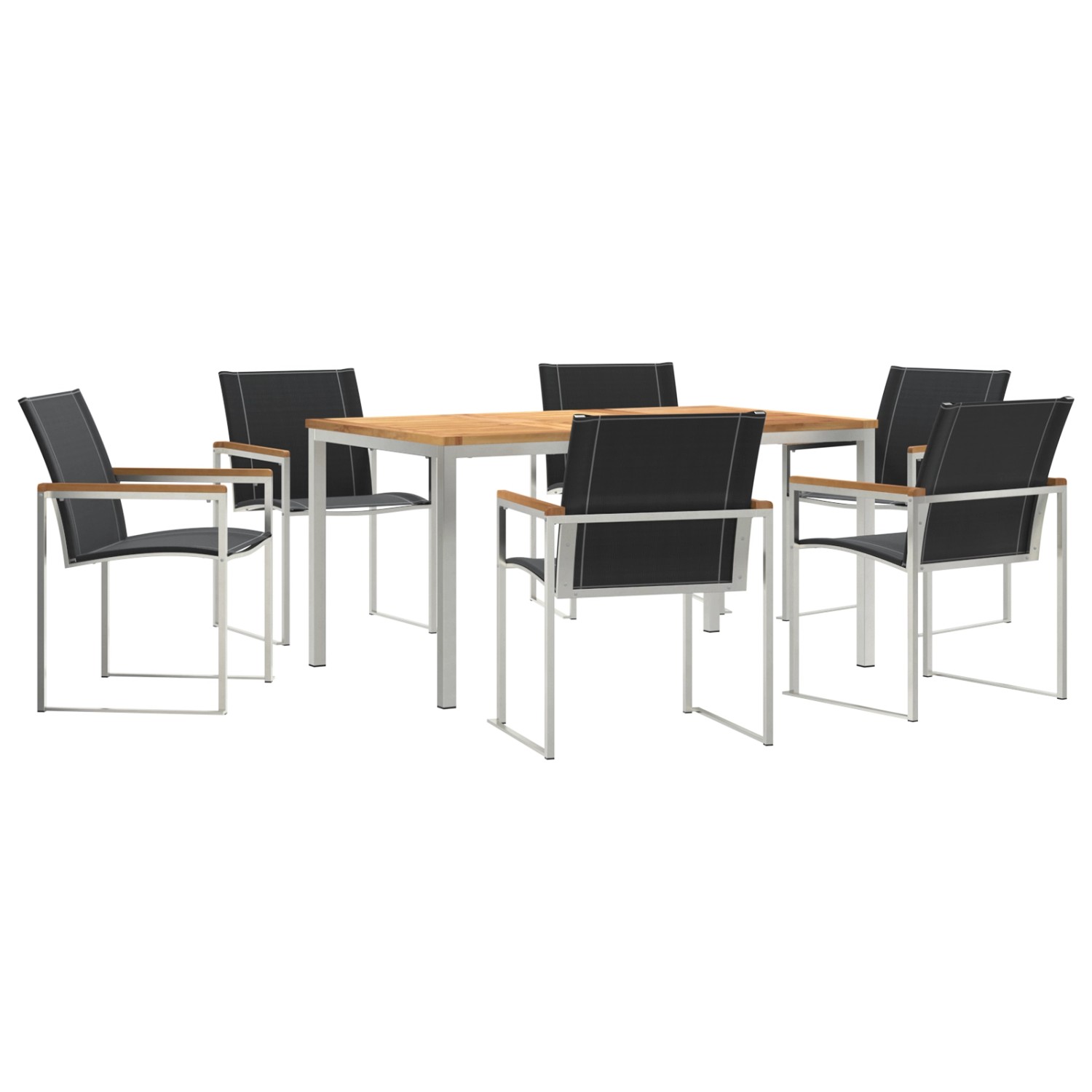 vidaXL 7-Teilige Garten Essgruppe aus Massivem Akazienholz 3334816 günstig online kaufen