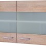 Flex-Well Hängeschrank Florida, 100 cm, Sonoma Eiche Dekor mit zwei Stollenglastüren.