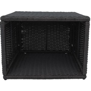 Brauner Canadian Spa Beistelltisch aus Rattan für Whirlpools, 57x57x43cm.