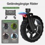 Detailaufnahme der Räder des Sekey XXL Bollerwagens, geeignet für jedes Gelände.