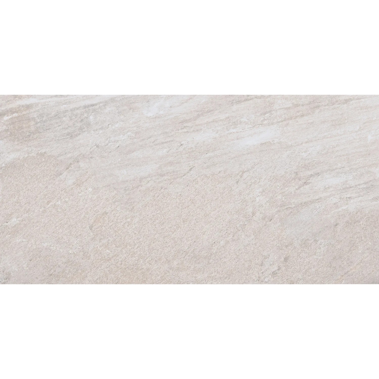 Bodenfliese Feinsteinzeug Olympus, weiß-matt, 59,7x119,7 cm, Steinoptik für Innen- und Außenbereich.