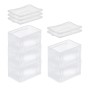 SuperSparSet: 5 transparente Eurobehälter BasicLine mit Deckel, 17x20x30cm, 7,2 Liter Euroboxen.