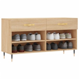 vidaXL Schuhbank Sonoma-Eiche 102x35x55 cm Holzwerkstoff 829719