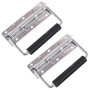 HMF 14990-09 Klappgriff für Kisten 2er Set Gefedert 125 x 4 cm Silber Verzinkt