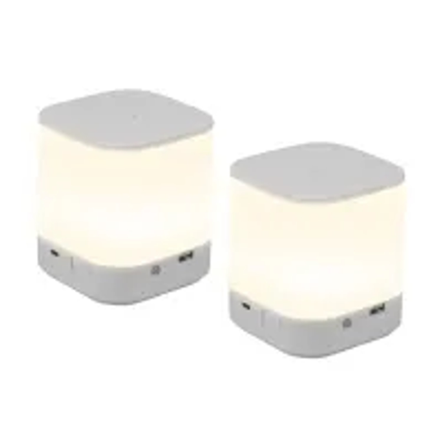 NETTLIFE LED Tischlampe aus Kunststoff L12cm Weiß Modell T20222C3XXFB