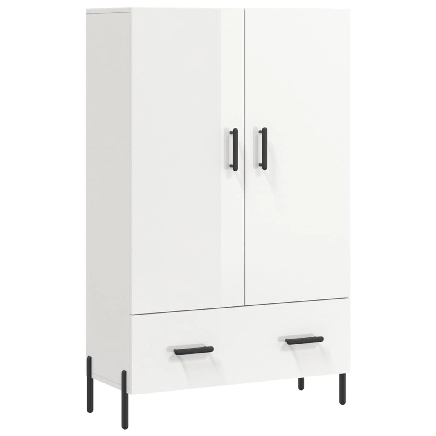 vidaXL Highboard Hochglanz-Weiß 69,5x31x115 cm Holzwerkstoff 828246 günstig online kaufen