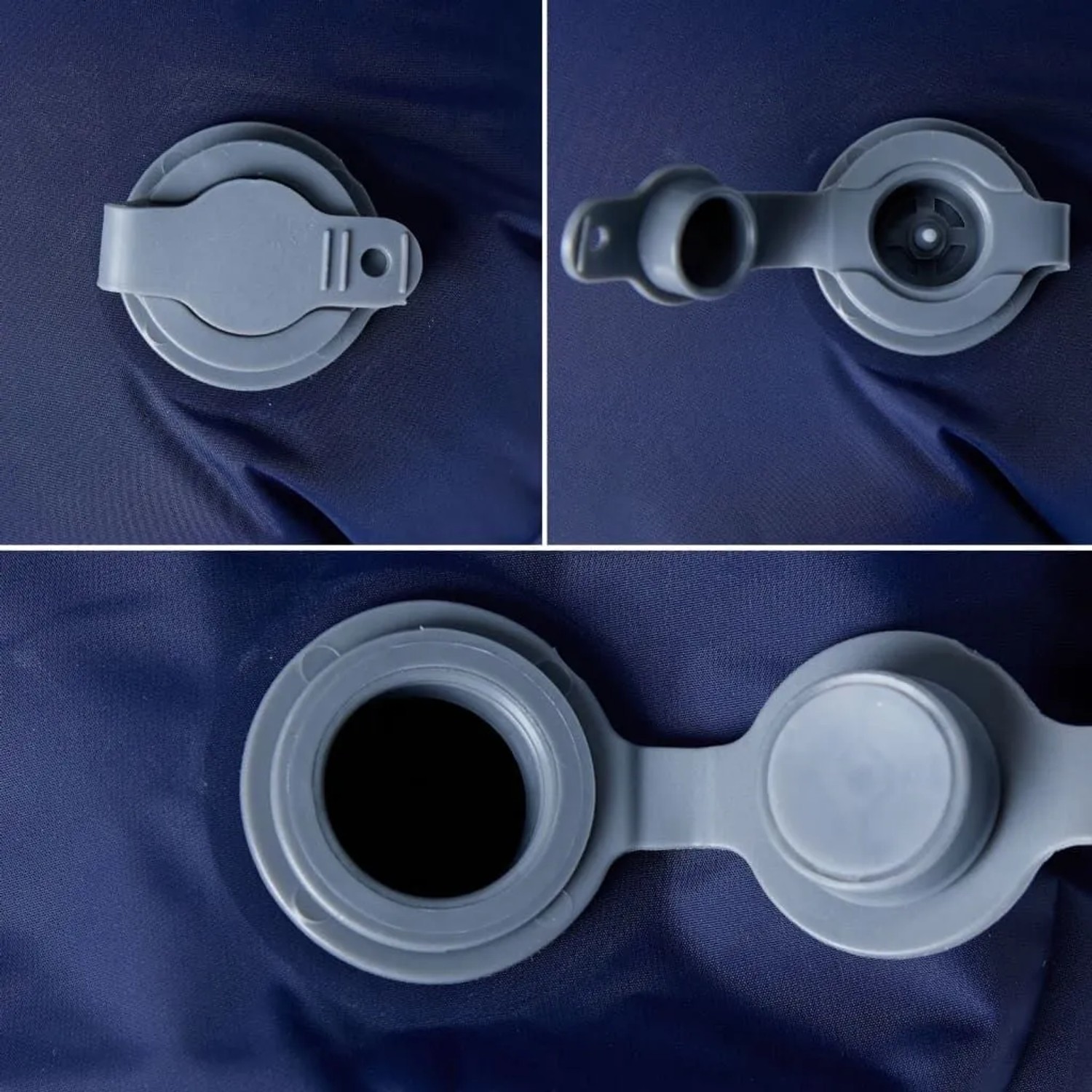 vidaXL Aufblasbare Isomatte mit Kissen Marineblau 4007112_4