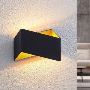 Moderne Arcchio Wandleuchte Assona, schwarz, aus Aluminium. Wohnzimmerleuchte mit G9 Fassung.