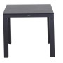 Rechteckiger, titanfarbener Siena Garden Gartentisch Silva, 80x80 cm, ideal für Balkon und Garten.